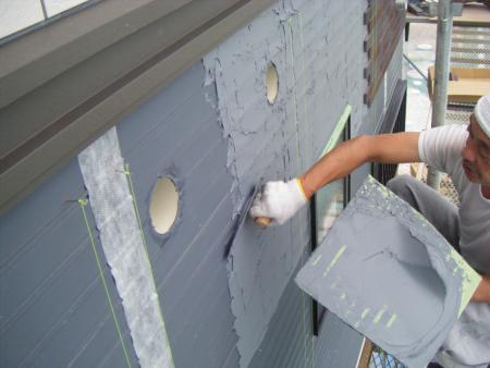 吉田様邸外壁タイル工事